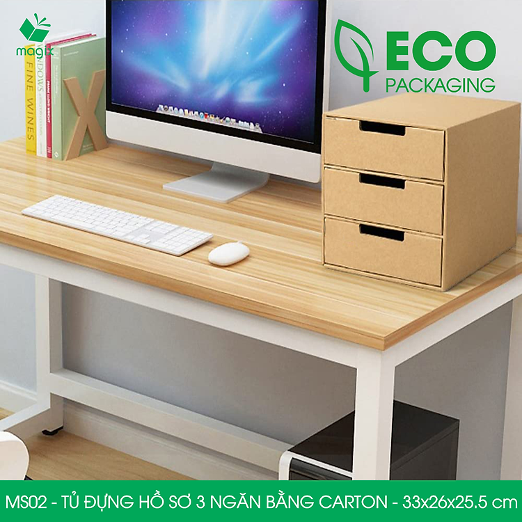 Tủ đựng hồ sơ 3 ngăn MS02 (33x26x25.5 cm) - Ảnh 6