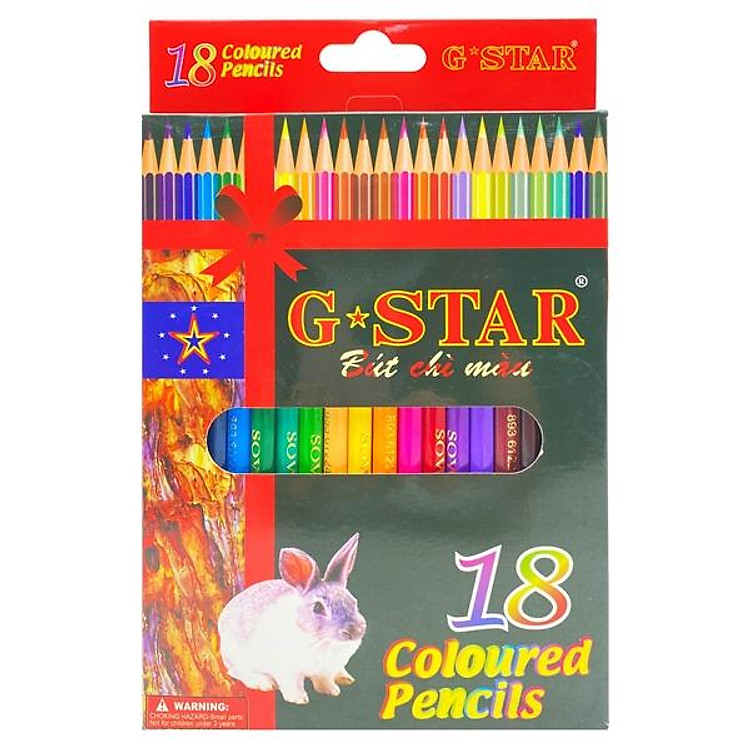 Hộp Bút Chì 18 Màu Gstar