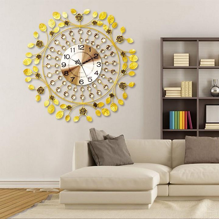 Đồng hồ treo tường Châu Âu Gold Leaves