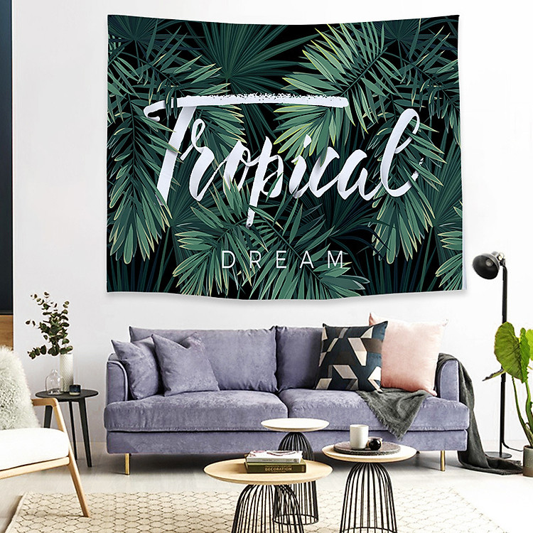 Thảm Trang Trí Tường Phòng Khách Phòng Ngủ Tropical