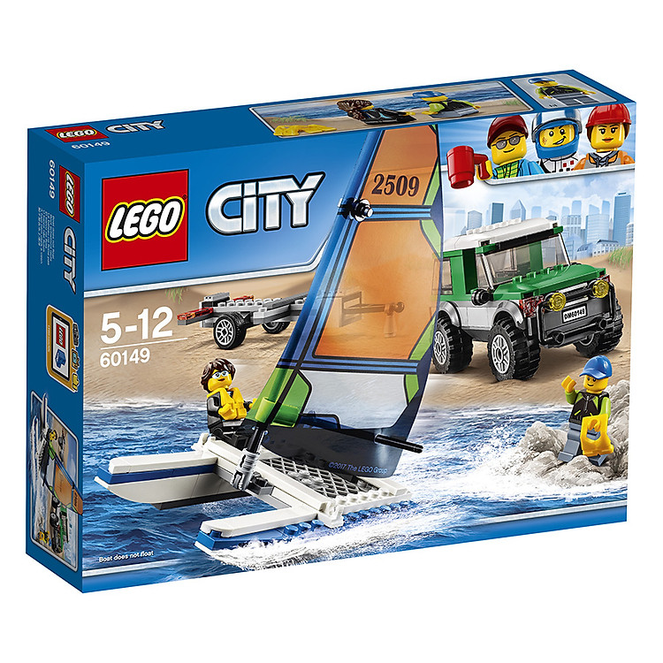 Bộ Lắp Ghép Xe Địa Hình 4x4 Và Thuyền Buồm Hai Thân Lego 60149 (198 Miếng)