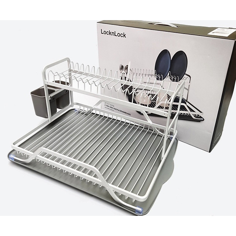 Kệ Chén Dĩa (Chén Bát) 2 Tầng Bằng Nhôm LDR208GRY Màu Xám (cam kết hàng chính hãng)