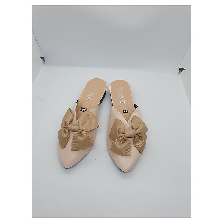 Dép sục nữ mũi nhọn nơ xinh