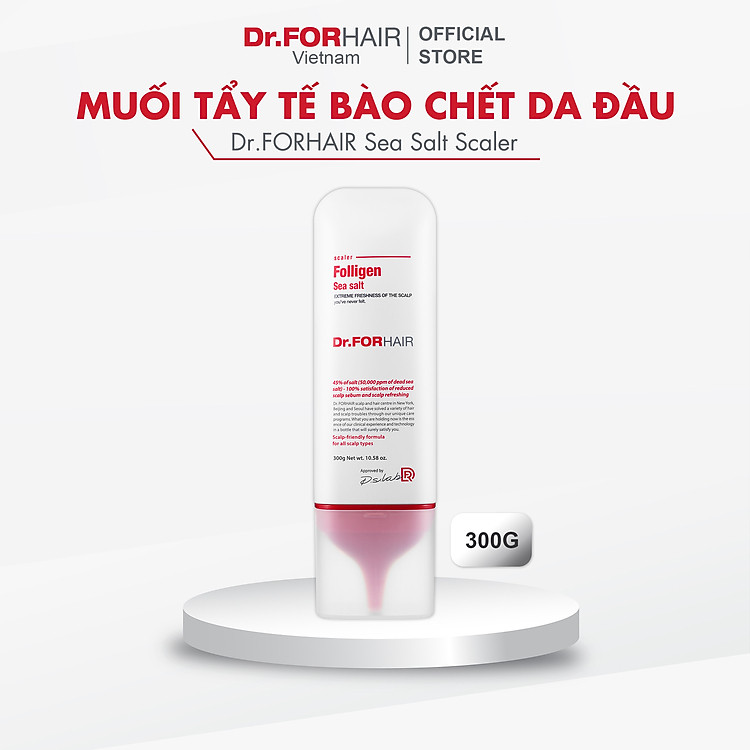 Muối tẩy tế bào chết, làm sạch da đầu Dr.FORHAIR Sea Salt Scaler 300g