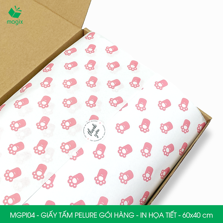 Giấy Pelure gói hàng in họa tiết (50 tấm) – 60×40 cm