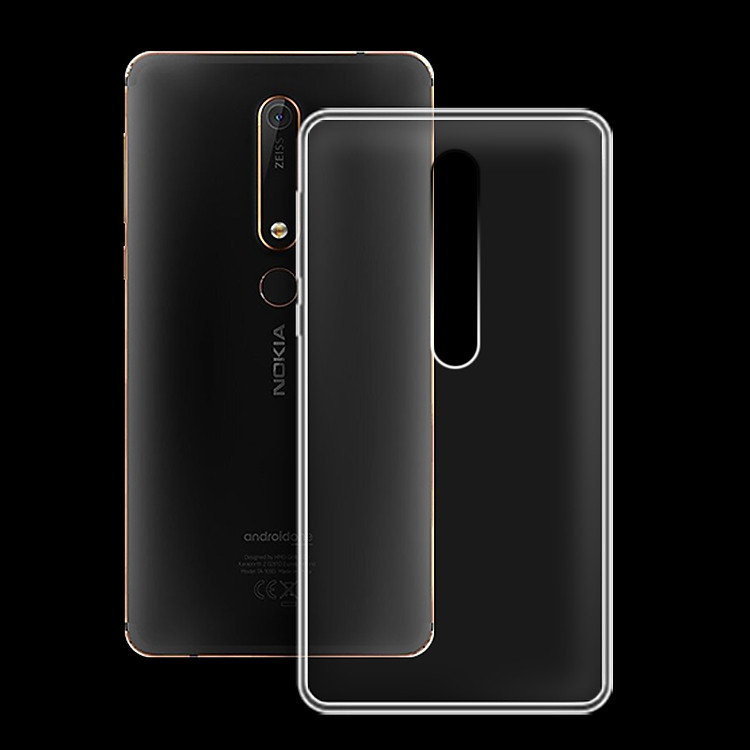 Ốp lưng cho Nokia 6 2018/ Nokia 6.1 - 01170 - Ốp dẻo trong - Hàng Chính Hãng