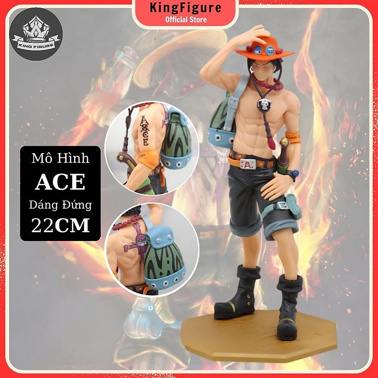 Mô Hình ACE Dáng Đứng Đeo Balo 22CM One Piece Luffy Vua Hải Tặc