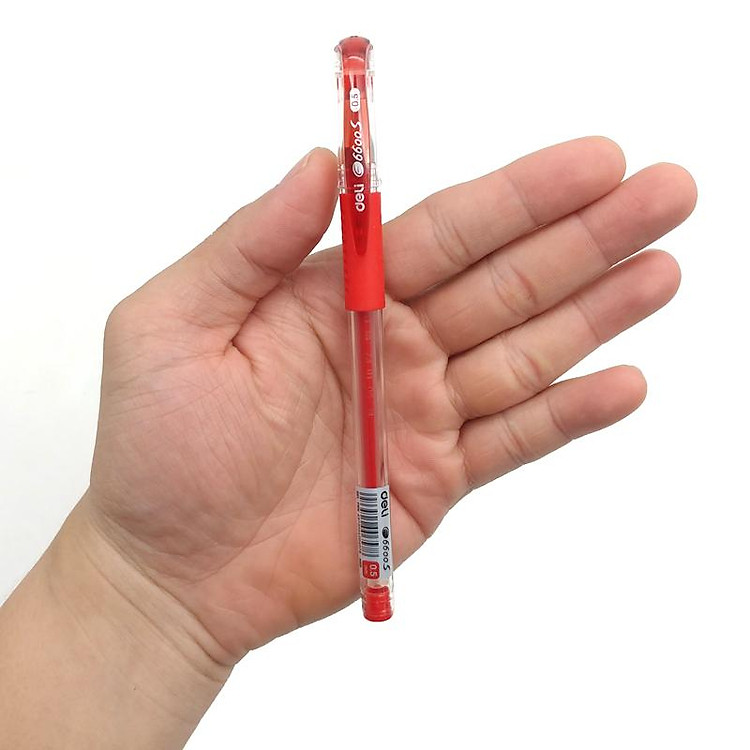 Bút Gel Deli E6600S-DO (0.5mm, mực đỏ) - Ảnh 5