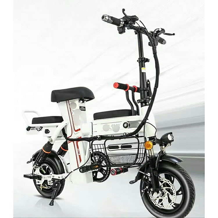 Xe điện mini 3 ghế mẹ con A2 có giỏ