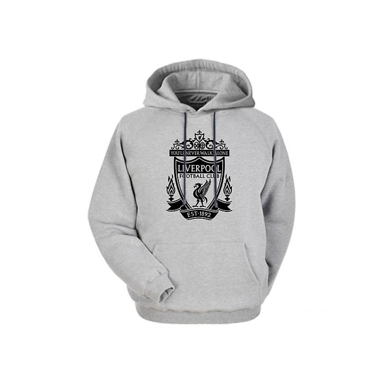 Áo Hoodie Tay Dài Có Mũ Logo Liverpool