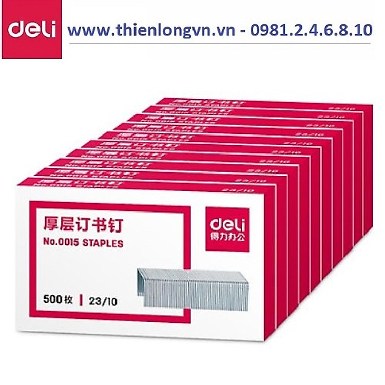 Bộ Ghim Dập Deli E0015 (10 hộp)