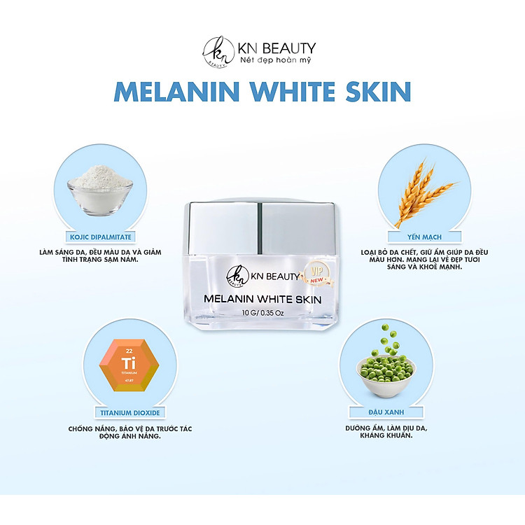 [Mẫu cũ] Bộ 2 sản phẩm Trắng Da Ngừa Nám KN Beauty: Kem dưỡng 10g + Serum 30ml - Hình ảnh 7