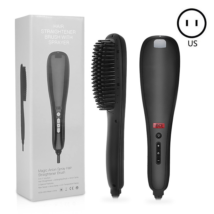 Spray Straight Hair Comb Hair Straightener Fashion 110-220V LED Display Rapid Fever Straightening