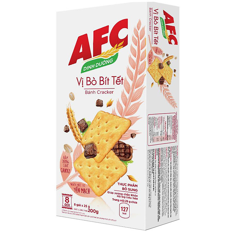 Bánh Kinh Đô AFC Dinh Dưỡng Vị Bò Bít Tết Hộp 200g