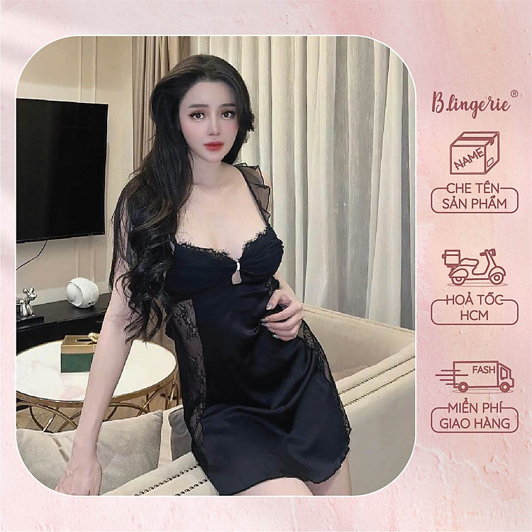 Váy Ngủ Lụa Satin Quyến Rũ - B.Lingerie