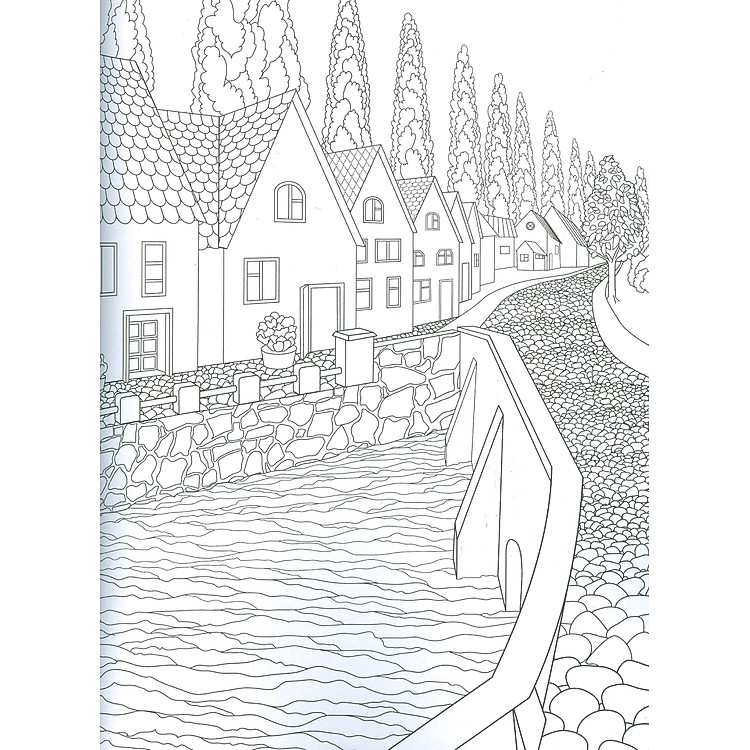 Countryside - Adults Colouring Book - Ảnh 4
