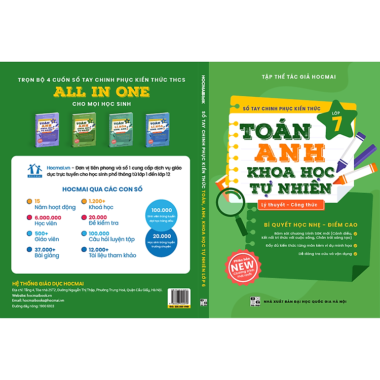 Sổ tay chinh phục kiến thức Toán - Anh - Khoa học tự nhiên lớp 7 (chương trình mới) - Ảnh 3