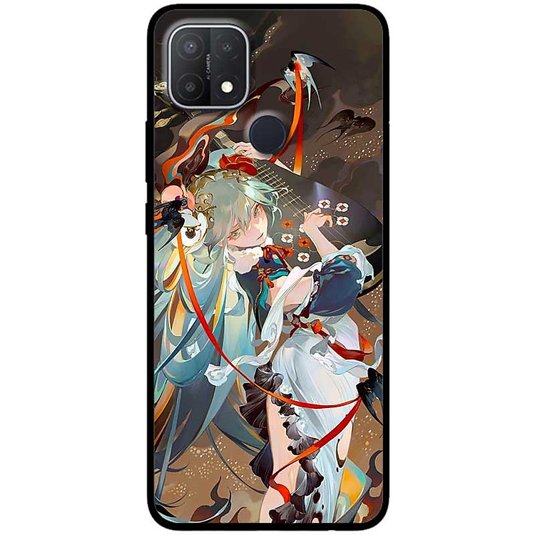 Ốp lưng cho Oppo A15 - A15S - A17 - A17K - A57 4G - A94 5G - A95 5G - Anime Cô Gái Cầm Đàn - Hàng Chính Hãng