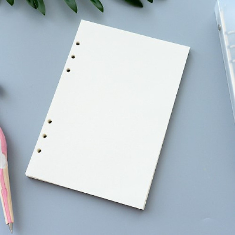 Tập giấy refill trắng trơn 6 lỗ cỡ A5 - 210x142mm