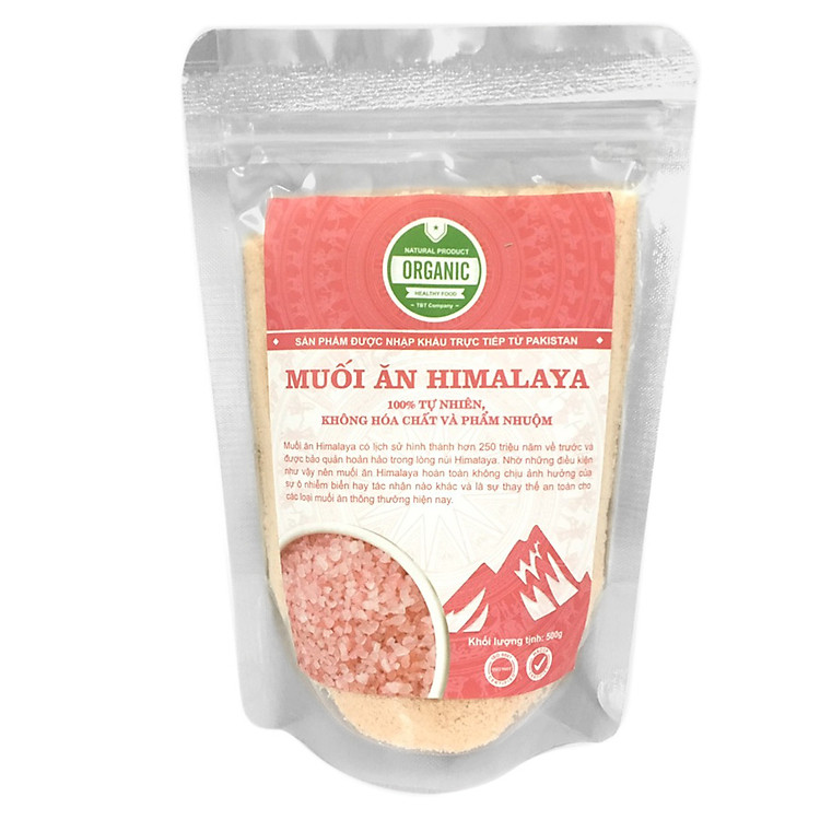 Muối Hồng Himalaya Nhập Khẩu Pakistan 500g (Loại Mịn 0,6mm)