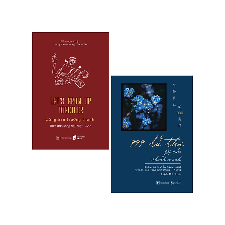 Combo 999 Lá Thư Gửi Cho Chính Mình - Những Lá Thư Ấn Tượng Nhất + Let’s Grow Up Together - Cùng Bạn Trưởng Thành (Bộ 2 Cuốn) - AZ