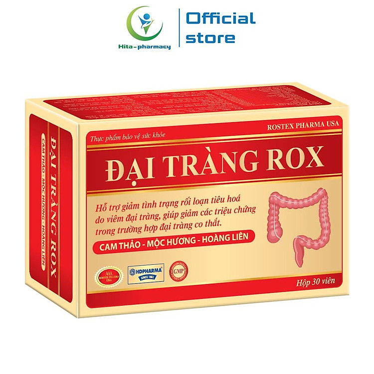 Combo 2 Hộp Đại Tràng Rox HDPHARMA thảo dược giảm viêm đại tràng, rối loạn tiêu hóa - 30 viên (Đại Tràng Rox 30 viên)