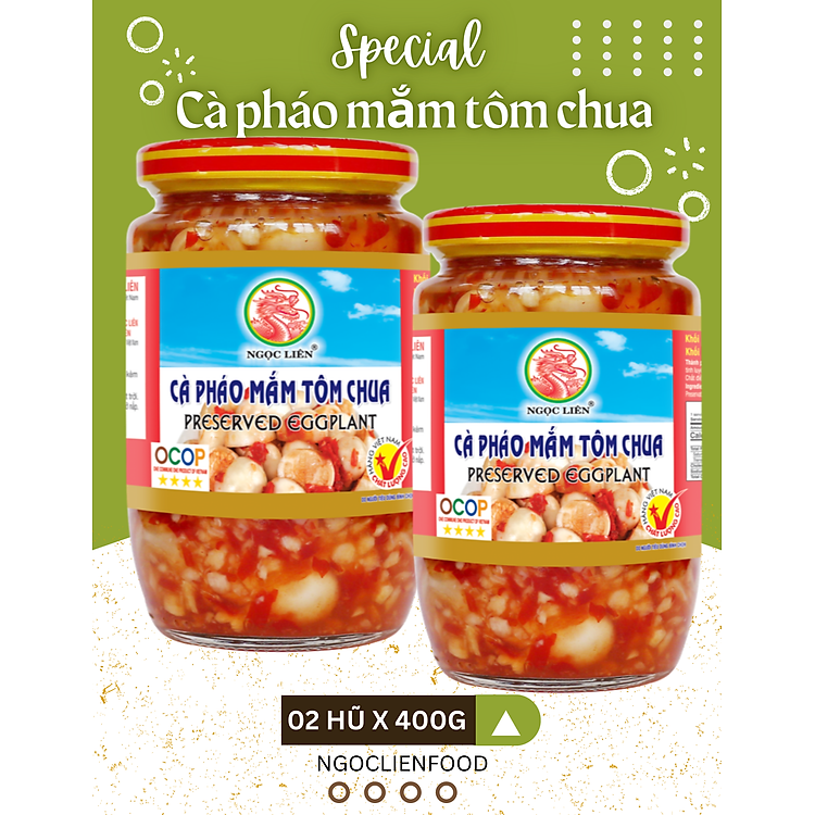 02 HŨ CÀ PHÁO MẮM TÔM CHUA NGỌC LIÊN 400G
