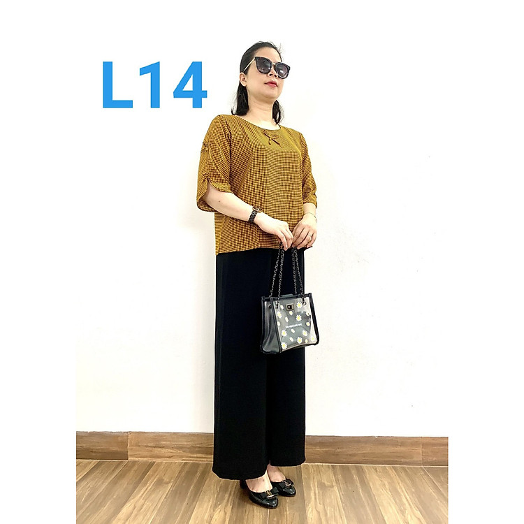 Bộ Trung Niên Tay Lỡ - Bộ Phối Áo Lụa hàn Châu, Quần Đũi cao cấp - Không nhăn không xù khi giặt - Tuấn Tú Store 68