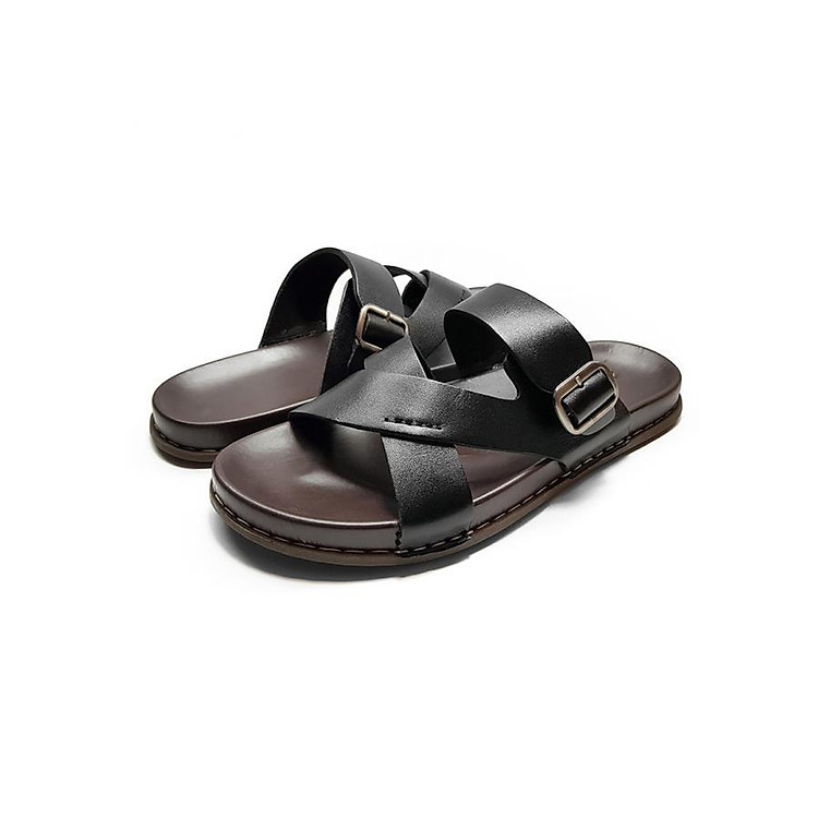 Giày Sandal Nam Da Bò Thật Đế Khâu Chắc Chắn Ensado DE56TP