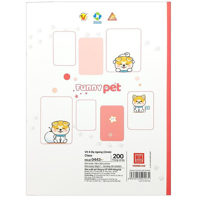 Vở Class Funny Pet 4 Ly Ngang (200 trang) - Ảnh 2