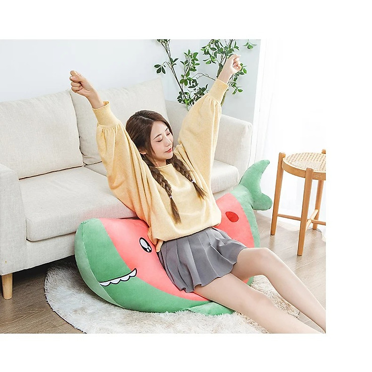 Cá mập dưa hấu nhồi bông cute 40-85cm Chính hãng Ưu đãi - Hình ảnh 5