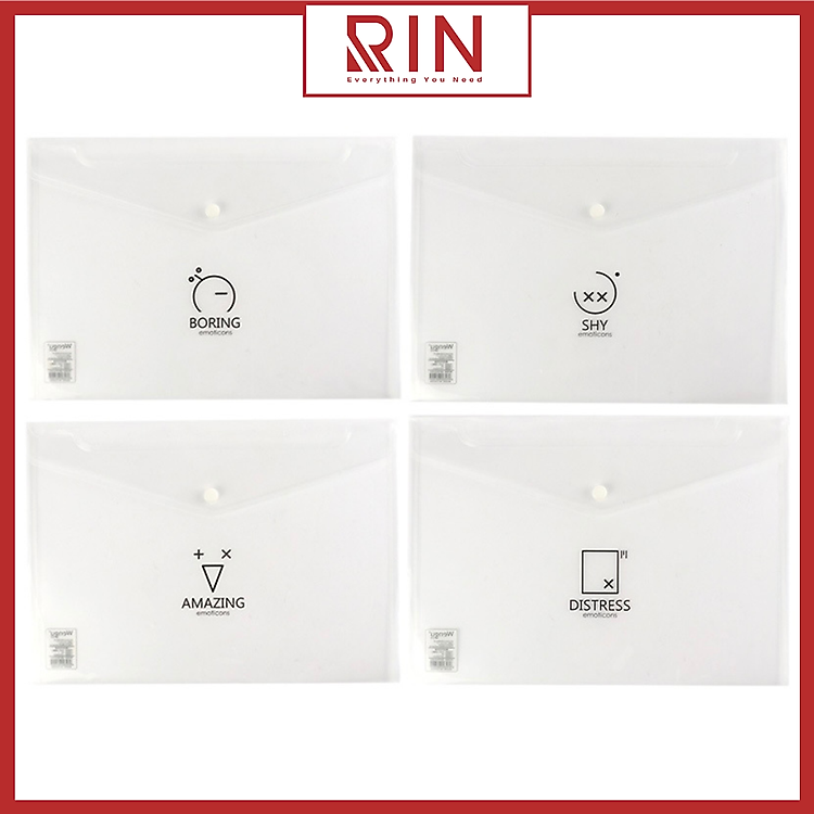 Bìa nút bấm A4 / Túi đựng tài liệu A4 - Retro Colors (ngẫu nhiên) - Ảnh 2