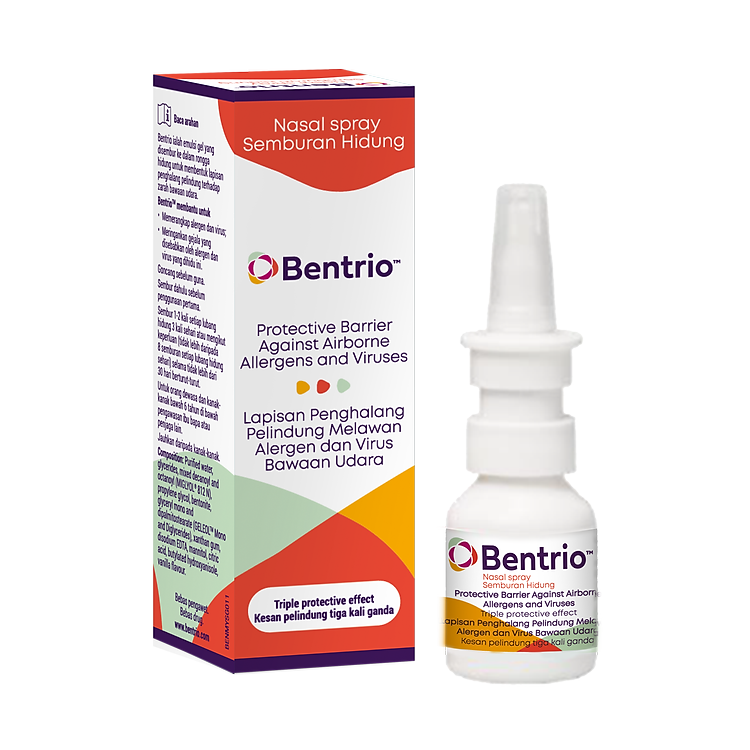 Bình xịt mũi Bentrio Nasal Spray hỗ trợ ngăn ngừa vi khuẩn, bụi bẩn và các tác nhân gây dị ứng trong không khí (20ml/bình)