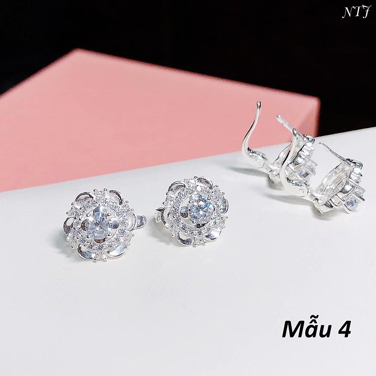 Bông tai nữ chất liệu bạc ta cao cấp MS15r