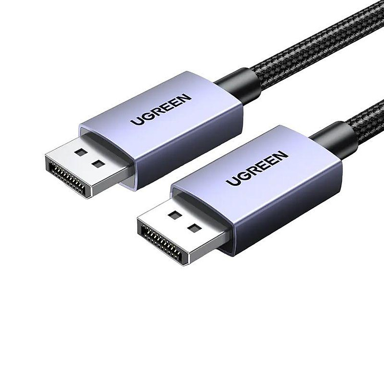 Ugreen 15384 2M DP 2.1 16K30Hz 10K60Hz 8K120Hz 4K144Hz Cáp Displayport chuẩn hỗ trợ độ phân giải cao dây bọc dù DP118 20015384 - Hàng chính hãng