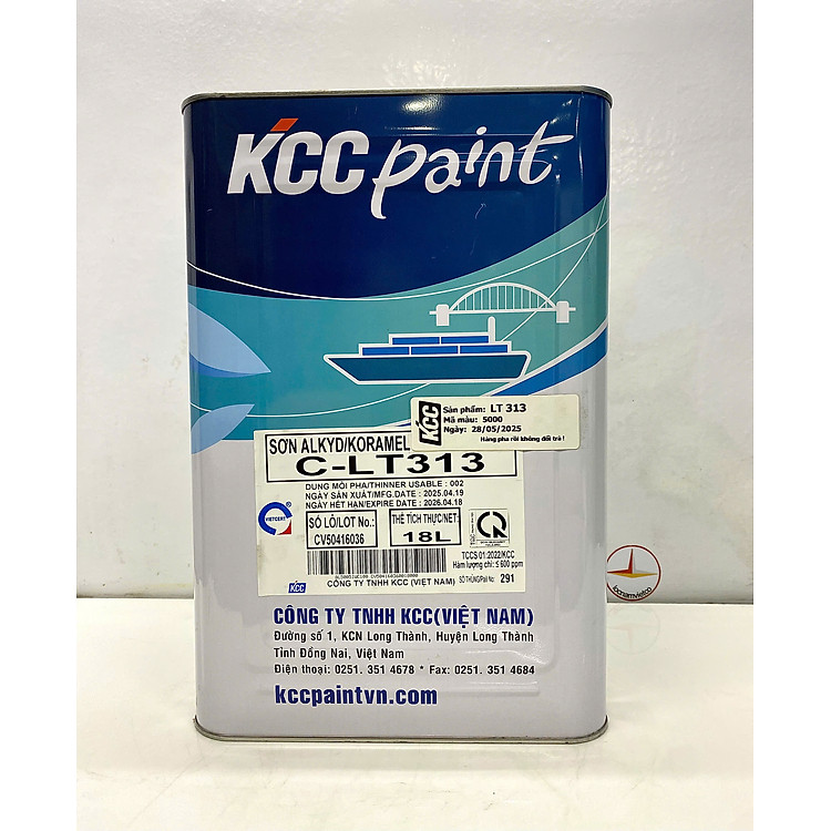 Sơn Alkyd KCC LT313 Base C màu xanh 5000 _18L
