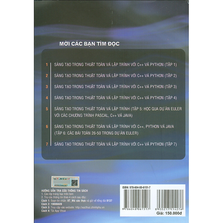 SÁNG TẠO TRONG THUẬT TOÁN VÀ LẬP TRÌNH VỚI C++ VÀ PYTHON - TẬP 7 - Ảnh 4