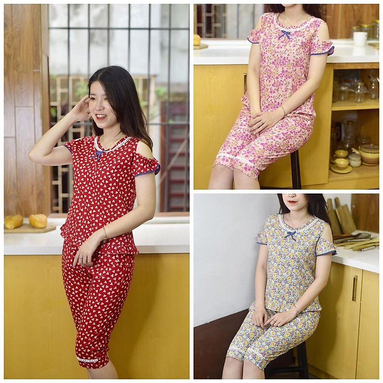 mẫu lửng hở vai mặc nhà siêu hot