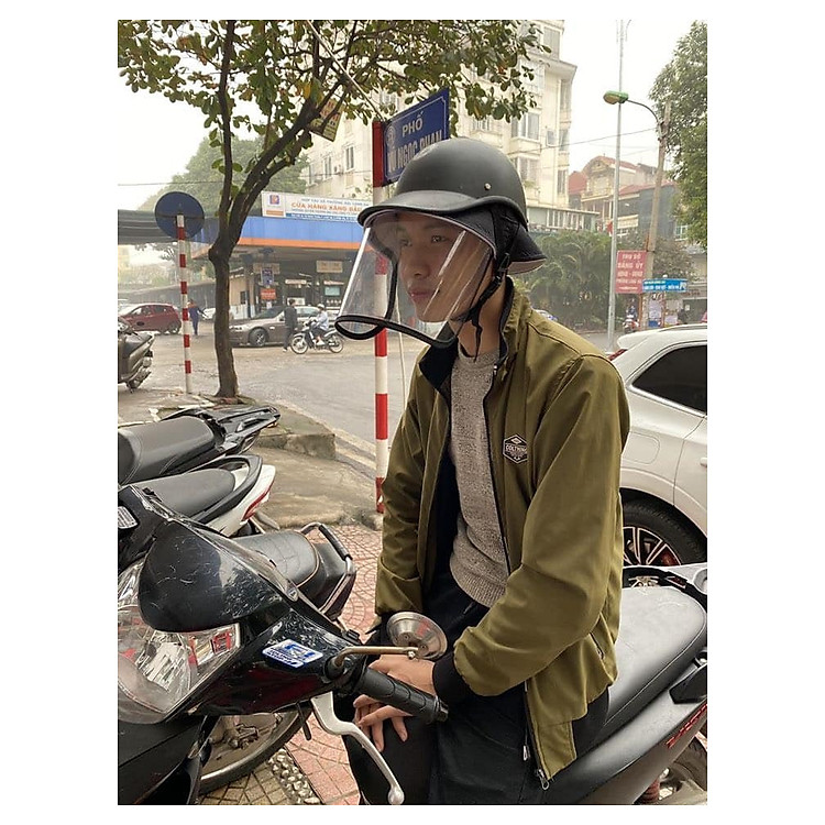 Mũ vải có kính bảo vệ , chống nắng chống bụi đều ok