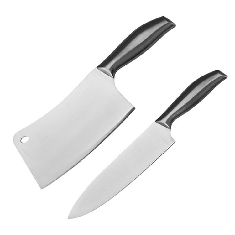 Bộ 2 dao inox cán liền