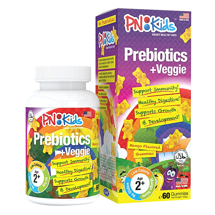 Thực Phẩm Chức Năng PNKisds Prebiotics+ Veggie Hỗ Trợ Cải Thiện Hệ Tiêu Hóa Cho Trẻ