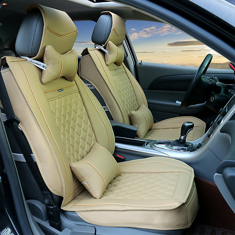 Bộ áo ghế da ô tô cao cấp giá siêu tốt bản tiêu chuẩn cho 5 chỗ ngồi tuỳ chọn gối và tựa lưng BAG01