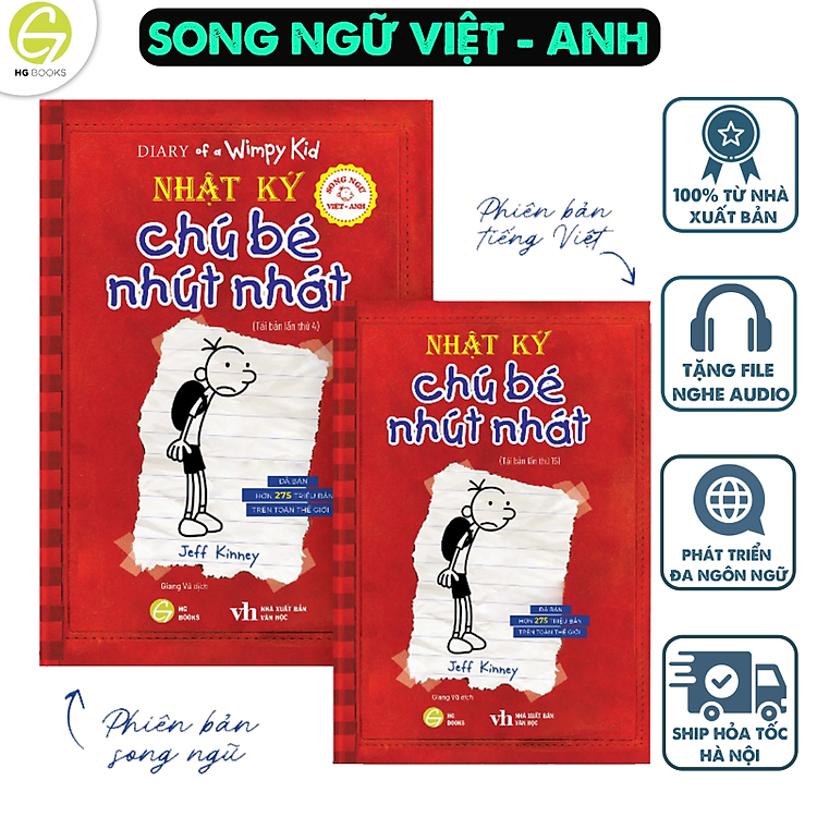 Nhật ký chú bé nhút nhát Song ngữ Việt – Anh Tập 1