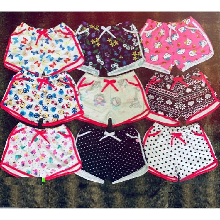 Quần đùi cotton cho bé lớn 11-15T (giao màu ngẫu nhiên)