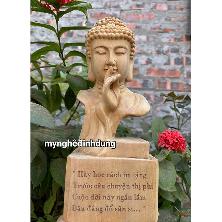 Tượng Phật Gỗ Ngọc Am (30x12x8cm)