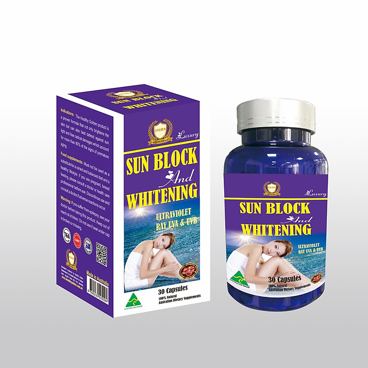 Viên uống chống nắng và làm trắng da Sun Block and Whitening