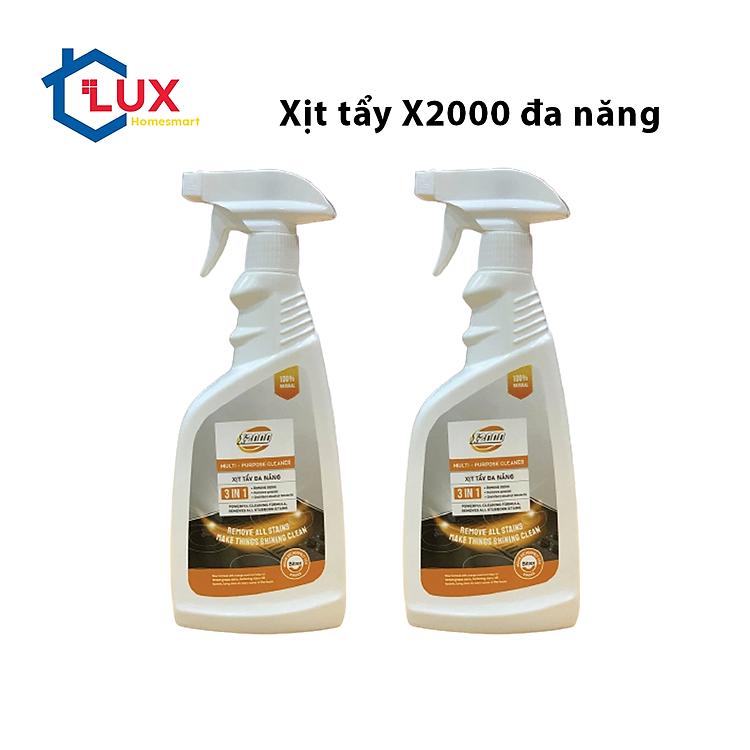 Chai Xịt Tẩy X2000 Đa Năng, Dung Dịch Tẩy Rửa Nhà Bếp Phòng Ăn Cửa Kính Bếp Gas Đánh Bật Mọi Mảng Bám Bẩn Rỉ Sét