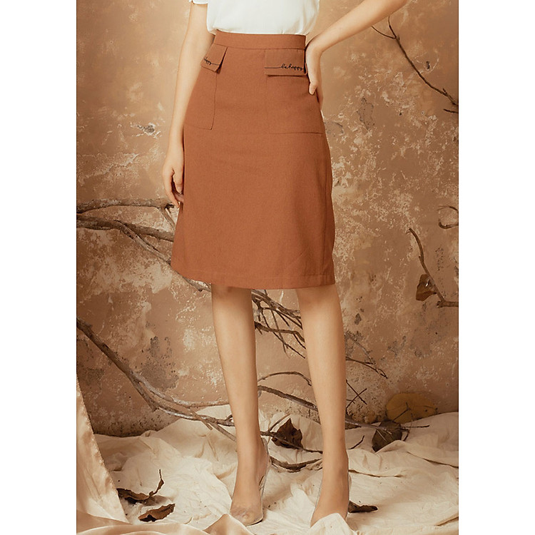 Chân Váy Thêu Phối Túi Gumac CV12948