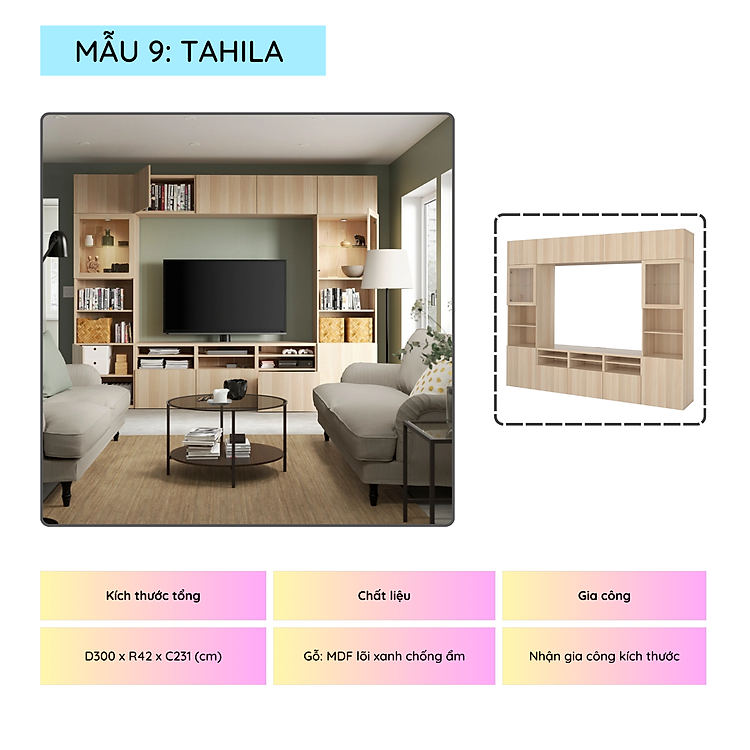 Tủ tivi lớn đa dạng mẫu mã thương hiệu SMLIFE