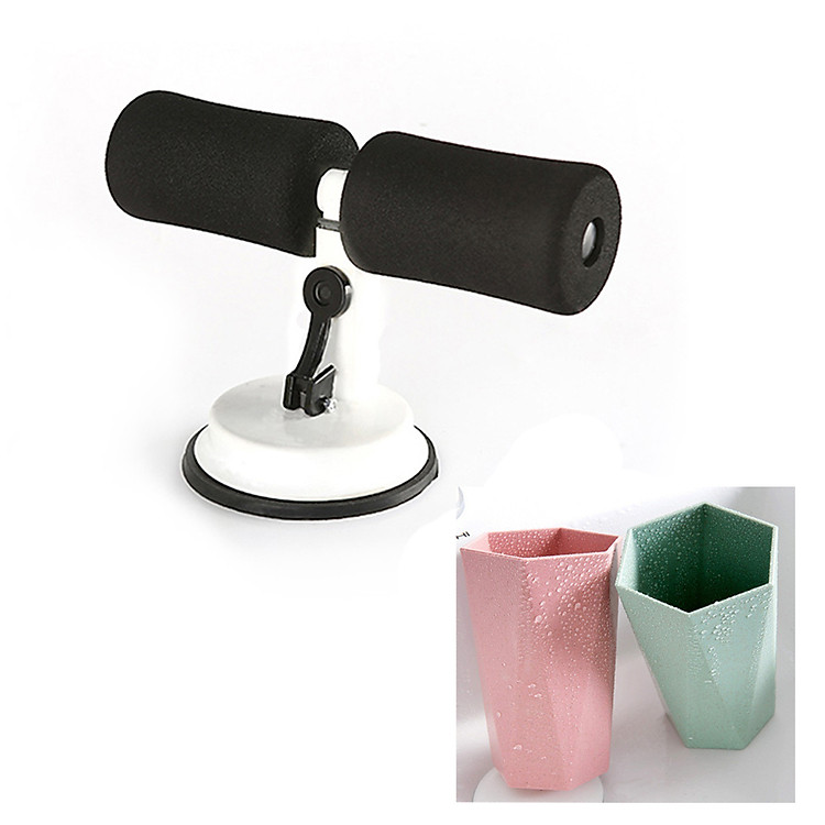 Dụng Cụ Tập Cơ Bụng Có Đế Hút Chân Không Tại Nhà, TẶNG KÈM 1 cốc lục giác